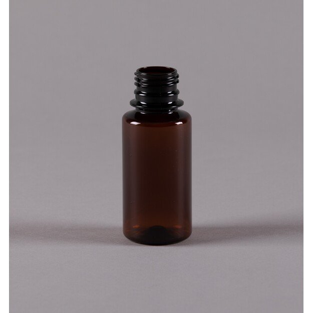 PET butelis 100 ml, rudas dėžė 250 vnt.